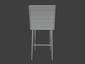 modern kitchen chair Model 3D