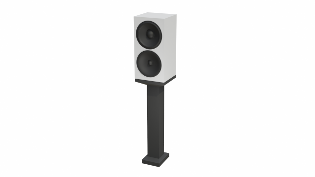 speaker and pedestal 3D 모델 .c4d .max .obj .3ds .fbx .stl .blend 