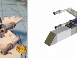 miniature lego star wars x-wing 3Dモデル