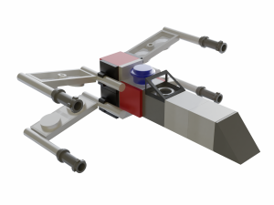 miniature lego star wars x-wing 3Dモデル
