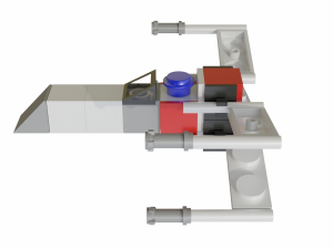 miniature lego star wars x-wing 3Dモデル