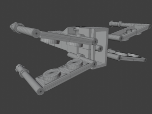 miniature lego star wars x-wing 3Dモデル