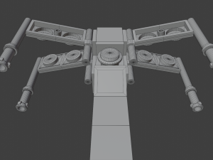miniature lego star wars x-wing 3Dモデル