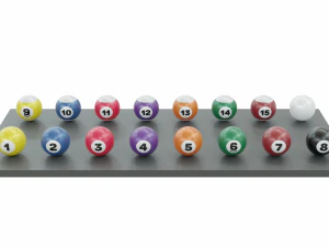 Set di palline da biliardo per tavolo da biliardo Modello 3D
