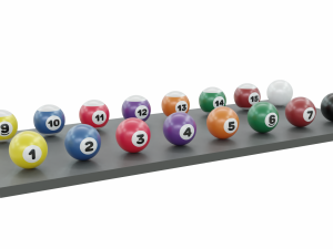 pool table pool ball set Model 3D