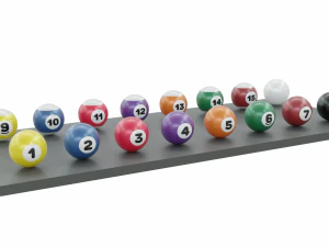 Set di palline da biliardo per tavolo da biliardo Modello 3D