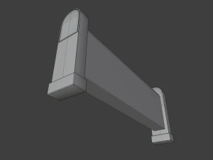 church pew furniture set 3D Model