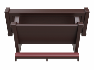church pew furniture set 3D 模型