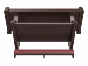 church pew furniture set 3D Model