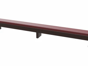 church pew furniture set 3D Model