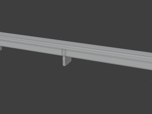 church pew furniture set 3D 模型
