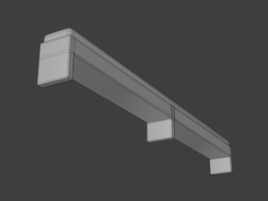 church pew furniture set 3D 模型