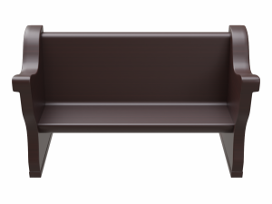 church pew furniture set 3D 模型