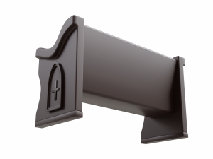 church pew furniture set 3D 模型