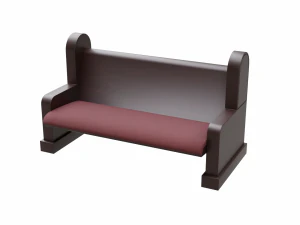 church pew set 3D Model