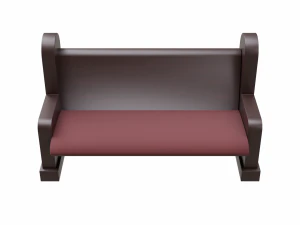 church pew set 3D Model