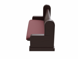 church pew set 3D मॉडल