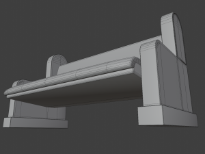 church pew set 3D मॉडल