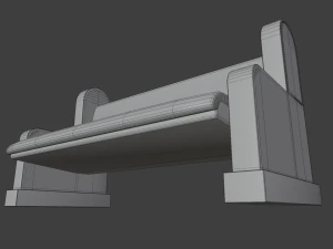 church pew set 3D Model