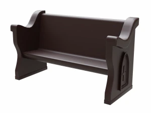 church pew set 3D Model