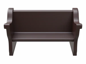 church pew set 3D Model