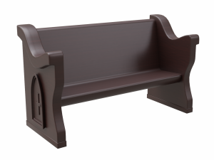 church pew set 3D मॉडल