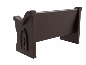 church pew set 3D मॉडल