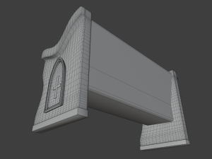 church pew set 3D मॉडल