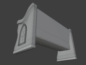 church pew set 3D Model