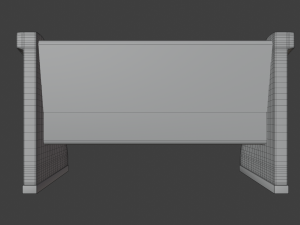 church pew set 3D मॉडल