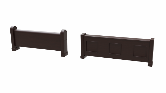 church pew front screen set 3D Model .c4d .max .obj .3ds .fbx .stl .blend 