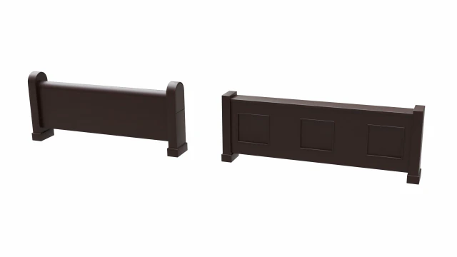 church pew front screen set 3D Model .c4d .max .obj .3ds .fbx .stl .blend 