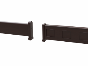 church pew front screen set 3D 模型