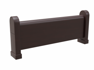 church pew front screen set 3D Model