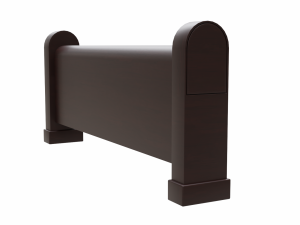 church pew front screen set 3D Model