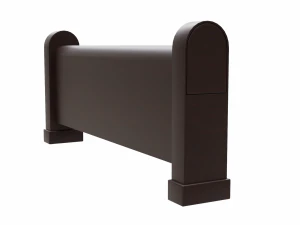church pew front screen set 3D Model