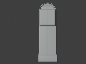 church pew front screen set 3D Model