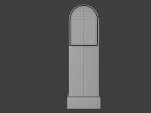 church pew front screen set 3D Model