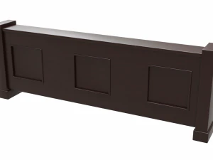 church pew front screen set 3D Model