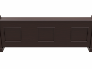 church pew front screen set 3D Model