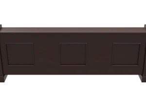 church pew front screen set 3D Model