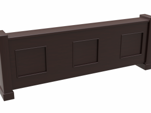 church pew front screen set 3D Model