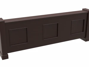 church pew front screen set 3D Model
