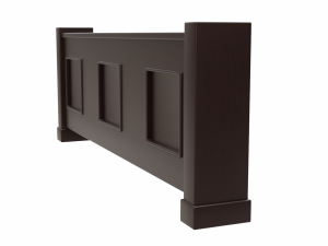 church pew front screen set 3D Model
