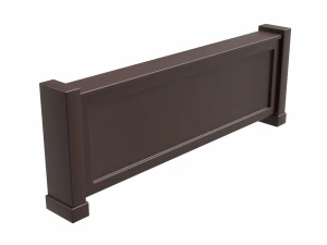 church pew front screen set 3D Model