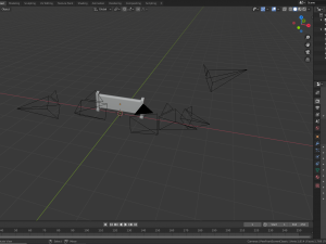 church pew front screen set 3D Model