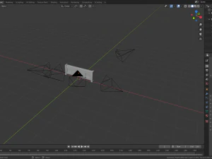church pew front screen set 3D Model