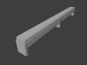 church pew kneeler Modelo 3D