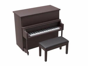 set pianoforte da chiesa 2 Modello 3D