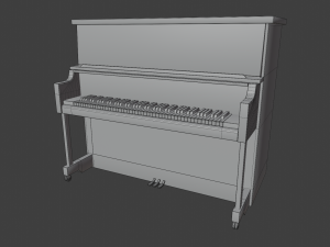 church piano set 2 3D 모델